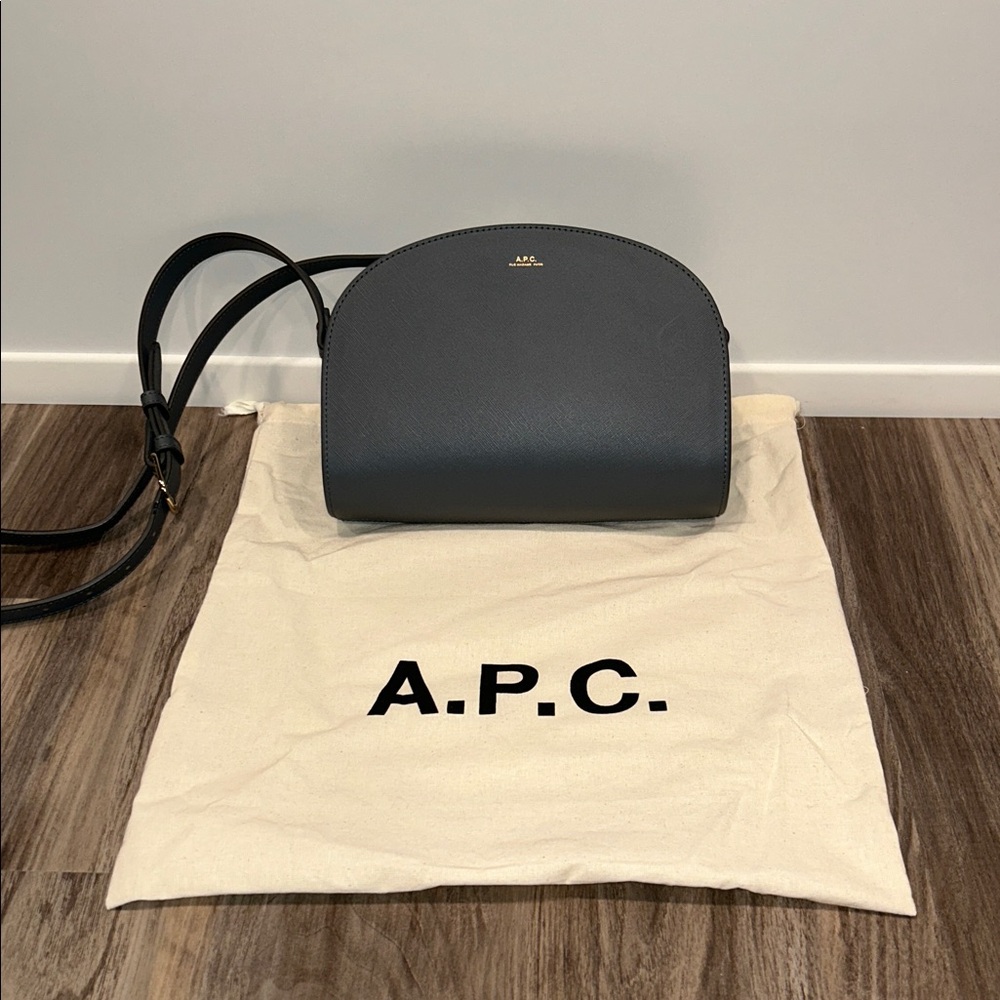A.P.C. Demi Lune Bag in Grey